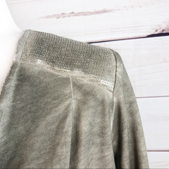 S63 Piccadilly olive green cascade cardigan - Picture 4 of 6